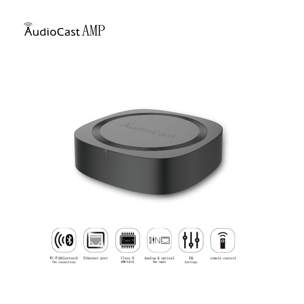 IEAST Audiocast AMP50 Airplay WiFi & Bluetooth 5.0 Audio Receiver