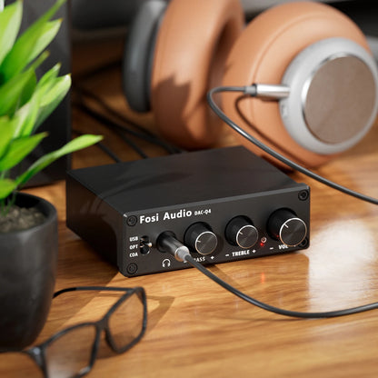 Fosi Audio Q4 USB DAC & Headphone Amplifier for Gaming and Desktop Audio